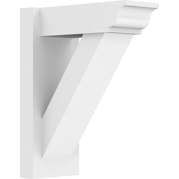 Ekena Millwork Traditional Architectural Grade PVC Outlooker with Traditional Ends, 7"W X 14"D X 18"H OUTP07X14X18TRA01 - main